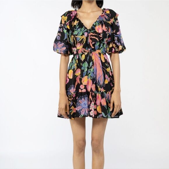 Banjanan Scorpio Floral Minidress Size Large NWT - Picture 1 of 11